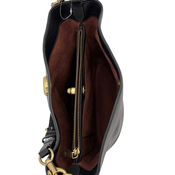 NEW Coach Willow Soft Polished Pebble Leather Bucket Bag in Black - Picture 14 of 16